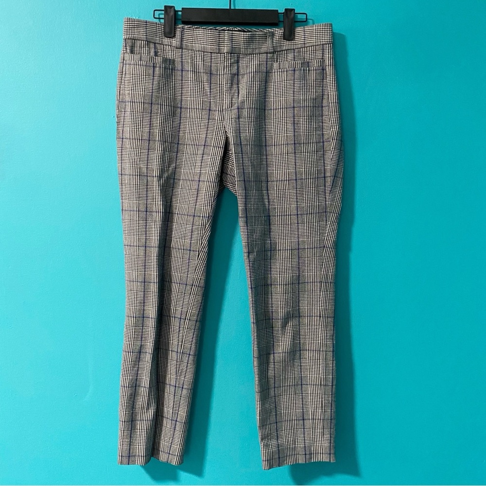 Banana Republic 6 Sloan Houndstooth Plaid Slim Fit Cropped Pants